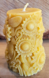 Stumpenkerze "Sonnenblumen"